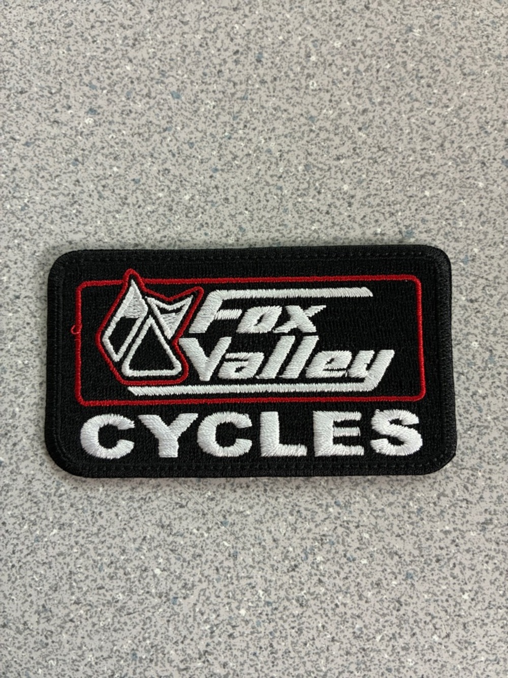 Fox Valley Cycles Embroidered Patch - Black/White/Red